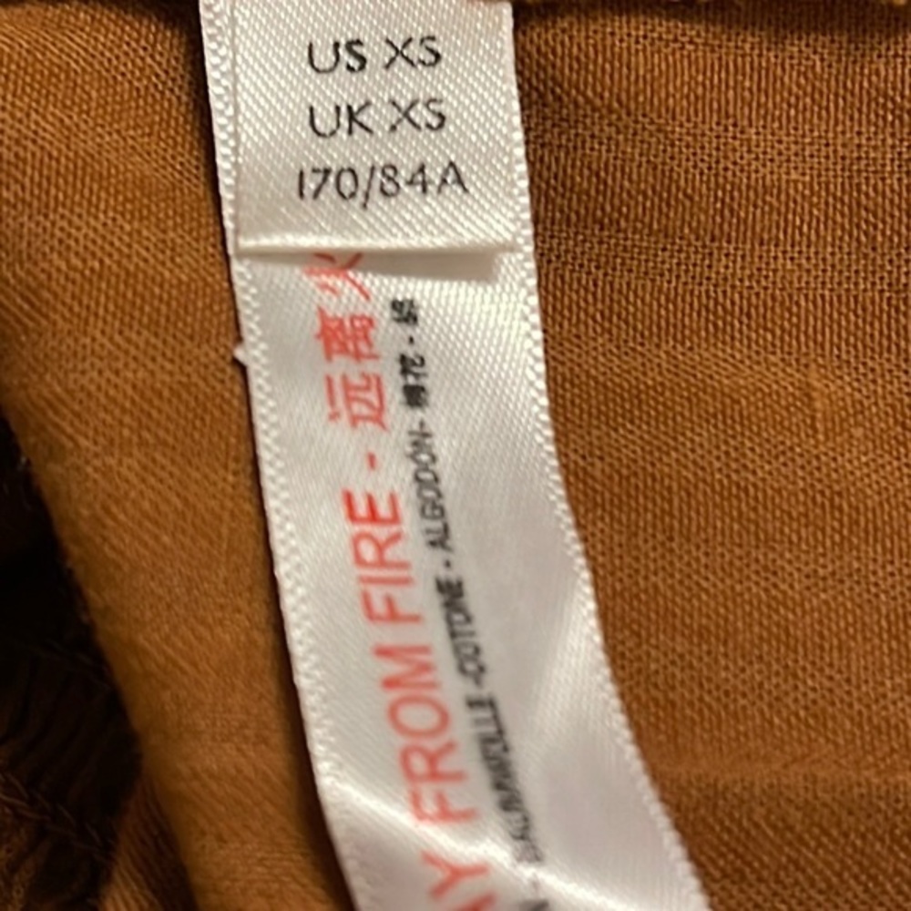 Free People Cottagecore Cami Terracotta NEW SOLD OUT Pearl Button Up XS Lace - Picture 6 of 10